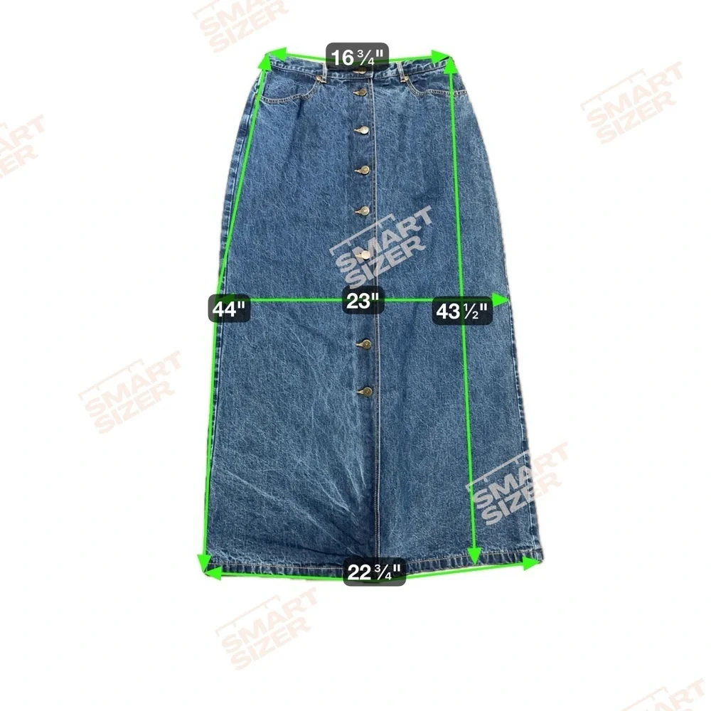 Eddie Bauer Longline Button-Front Flannel Lined Denim Maxi Skirt Size 10 Tall
